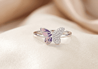 925 Sterling Silver Fluttering Radiance Ring