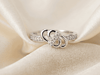 925 Sterling Silver Interlocking Infinity Ring