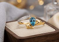 18 kt Gold Azure Horizon Prismatic Ring
