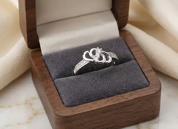 925 Sterling Silver Interlocking Infinity Ring
