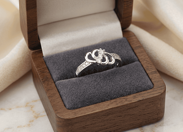 925 Sterling Silver Interlocking Infinity Ring