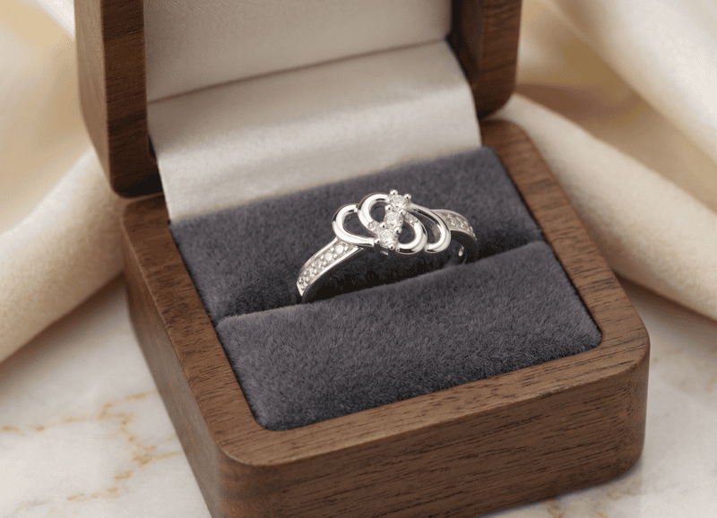 925 Sterling Silver Interlocking Infinity Ring