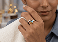 18 kt Gold Azure Horizon Prismatic Ring