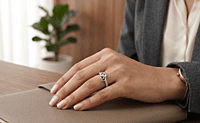 925 Sterling Silver Interlocking Infinity Ring
