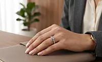 925 Sterling Silver Interlocking Infinity Ring