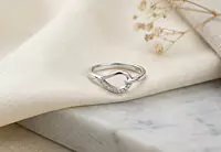 925 Silver Radiant Teardrop Bypass Ring