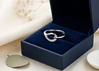 925 Silver Radiant Teardrop Bypass Ring