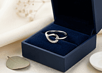 925 Silver Radiant Teardrop Bypass Ring