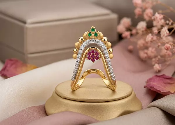 18 kt Gold Royal Blossom Vanki Ring