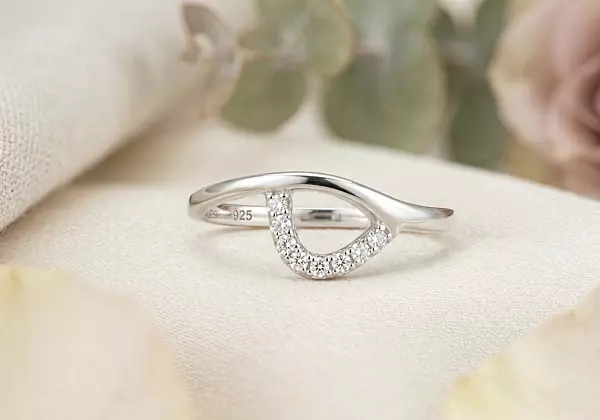 925 Silver Radiant Wave Open-Loop Ring