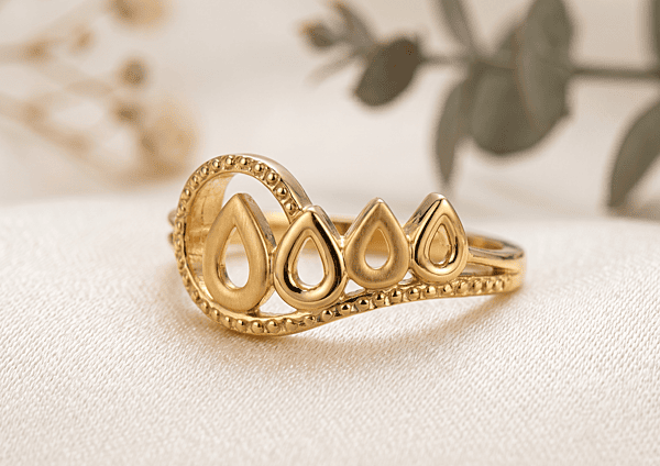 18 kt Gold Gilded Dewdrop Symphony Ring