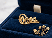 18 kt Gold Gilded Dewdrop Symphony Ring