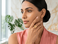 18 kt Gold Sculptural Lattice Ring