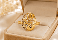 18 kt Gold Gilded Botanical Ring