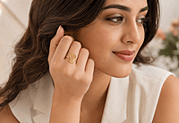 18 kt Gold Gilded Botanical Ring