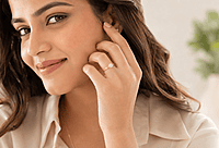 18 kt Gold Luminous Horizon Solitaire Ring