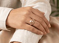 18 kt Gold Dual-Tone Modern Zenith Ring