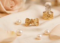 18 kt Gold Belle Rose Bow Floral Ring