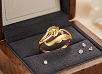 18 kt Gold Heart's Rhythm Bypass Ring