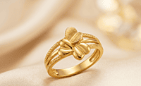 18 kt Gold Gilded Foliage Ring