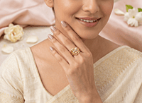 18 kt Gold Aria Bloom Dual-Tone Ring