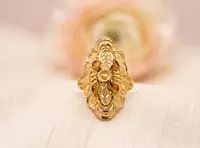 18kt Gold Amber Elegance Heritage Ring