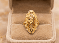 18kt Gold Amber Elegance Heritage Ring