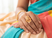 18kt Gold Amber Elegance Heritage Ring