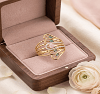 18 kt Gold Chromatic Fan Cocktail Ring