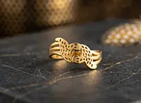18 kt Gold Ethereal Wing Bypass Ring