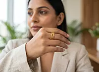 18 kt Gold Ethereal Wing Bypass Ring