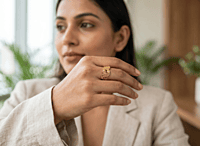 18 kt Gold Ethereal Wing Bypass Ring