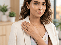 18 kt Gold Heartfelt Crown Pavé Ring