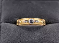 18 kt Polaris Crest Dual Tone Band