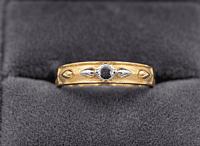 18 kt Polaris Crest Dual Tone Band