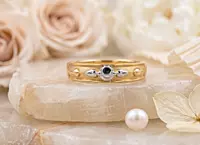18 kt Polaris Crest Dual Tone Band