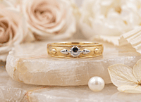 18 kt Polaris Crest Dual Tone Band