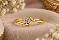 18 kt Gold Blossom Bypass Ring