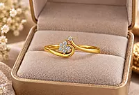 18 kt Gold Blossom Bypass Ring