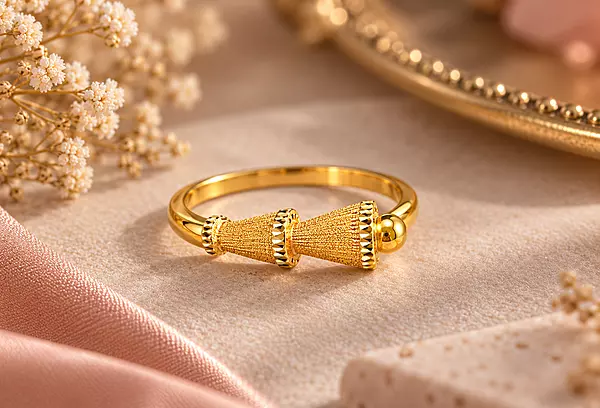 18 kt Gold Sculptural Tapered Ring