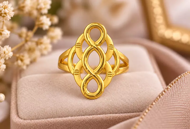 18 kt Gold Ethereal Loop Ring