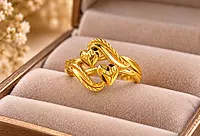 18 kt Gold Entwined Hearts Ring
