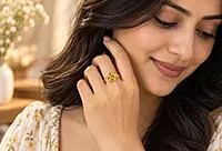 18 kt Gold Entwined Hearts Ring