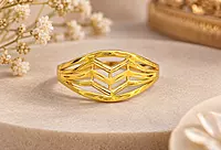 18 kt Gold Solstice Chevron Ring