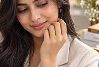 18 kt Gold Solstice Chevron Ring