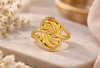 18 kt Gold Pinwheel Whirl Ring