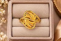 18 kt Gold Pinwheel Whirl Ring
