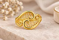 18 kt Gold Aurelia Wave Ring