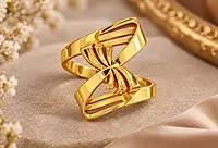 18 kt Gold Hourglass Bow Ring