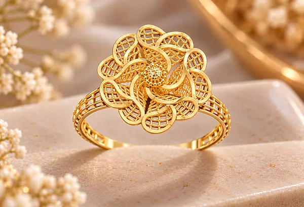 18 kt Gold Aurelia Rose Ring